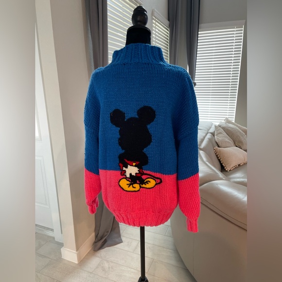 Vintage Handmade Michel Bachoz Collette Nivelle Disney Sweater Sz Med Paris RARE - Picture 2 of 6